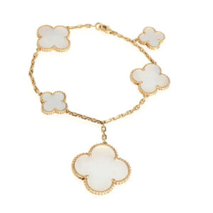 Toxse Magic Clover Mop Pink Gold Bracelet 5 Motifs