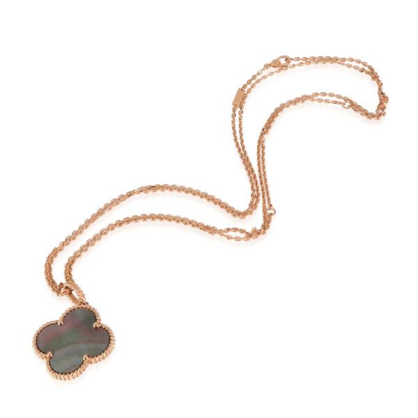 Toxse Clover Gold Dark Mop Big Clover Necklace - Image 3