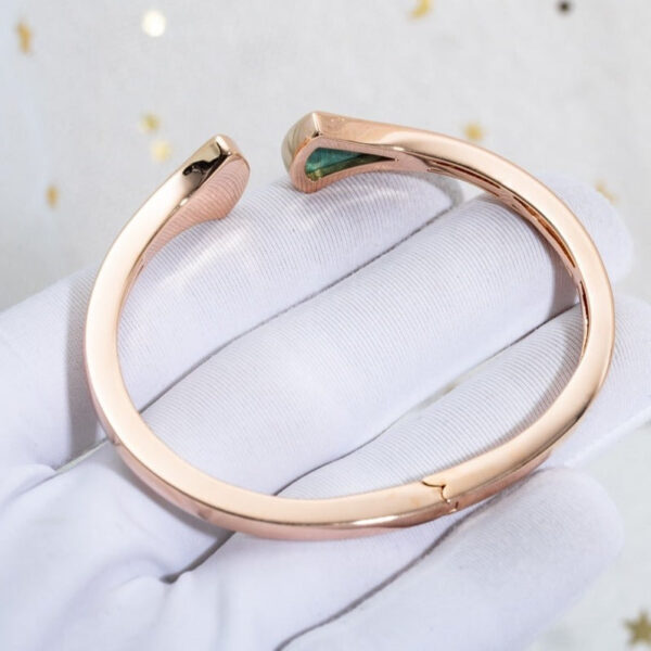 Toxse Dream Bracelet Open Malachite Pink Gold - Image 5