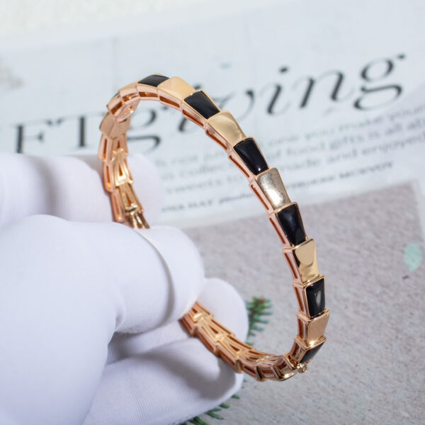 Toxse Serpenti Bracelet Pink Gold Onyx - Image 3
