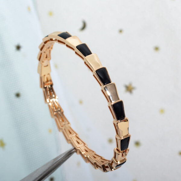 Toxse Serpenti Bracelet Pink Gold Onyx - Image 2
