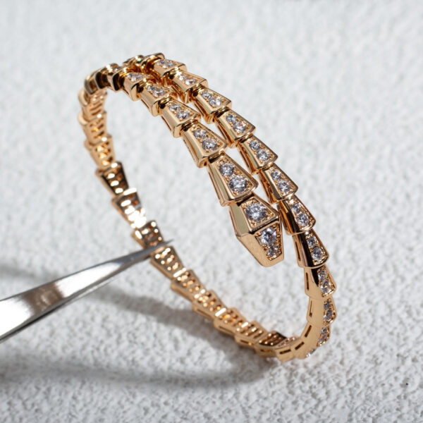 Toxse Serpenti Bracelet 6.8Mm Pink Gold Diamond - Image 2