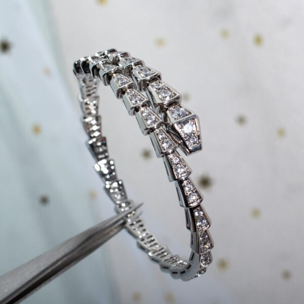 Toxse Serpenti Bracelet 6Mm Silver Diamond - Image 2