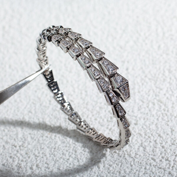 Toxse Serpenti Bracelet 6Mm Silver Diamond - Image 3