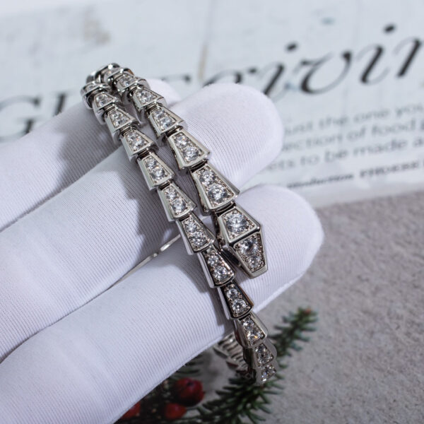 Toxse Serpenti Bracelet 6Mm Silver Diamond - Image 4