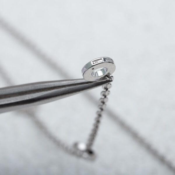 Toxse Parentesi Necklace Silver Diamond - Image 6