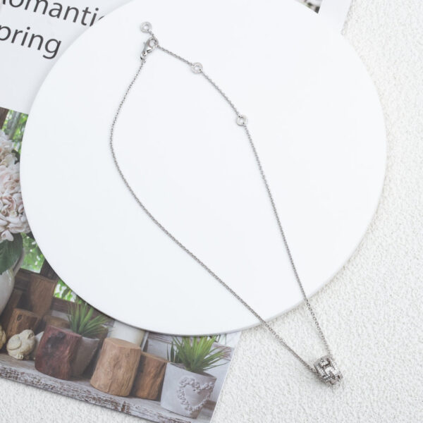 Toxse Parentesi Necklace Silver Diamond - Image 7