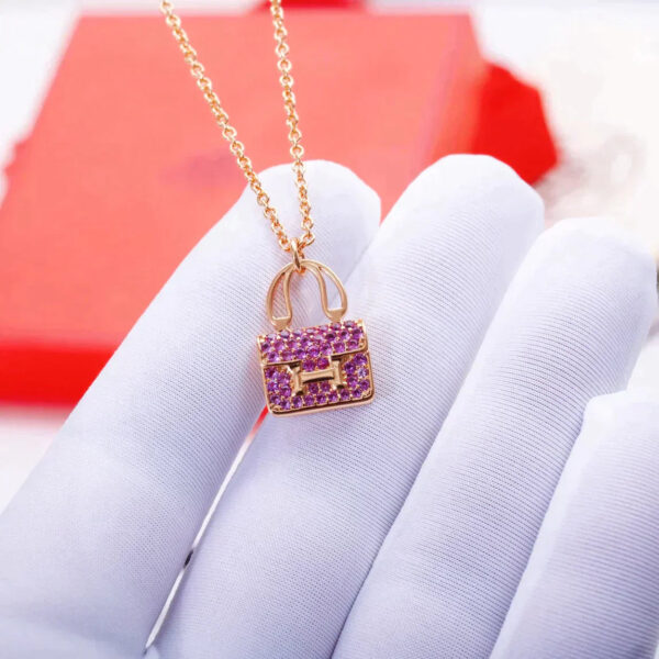 Toxse Constance Pedant Purple Diamond Necklace - Image 2