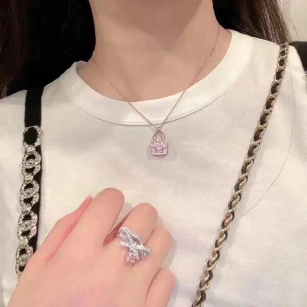 Toxse Constance Pedant Purple Diamond Necklace - Image 4