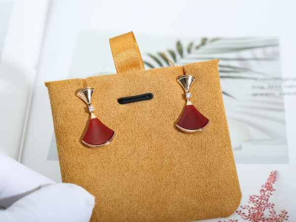 Toxse Dream Carnelian Pink Gold Earrings - Image 5