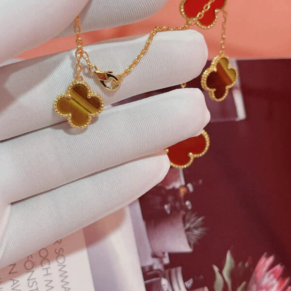 Toxse Clover Tiger Eye Carnelian Necklace 6 Motifs - Image 2