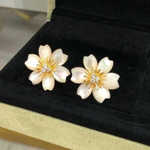 Toxse Rose Earrings Mother Of Pearl