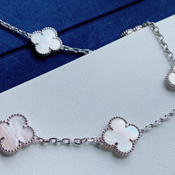 Toxse Vintage Mop Necklace 10 Motifs Silver - Image 5