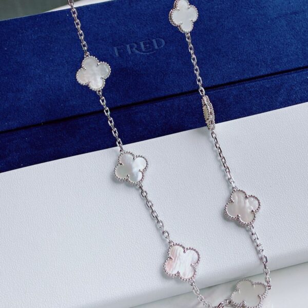 Toxse Vintage Mop Necklace 10 Motifs Silver - Image 7