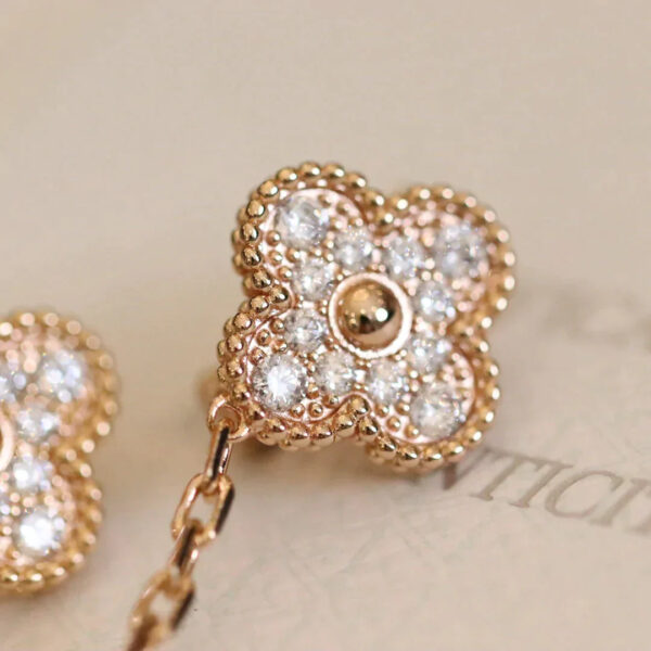 Toxse Vintage Earrings Pink Gold Diamond - Image 2