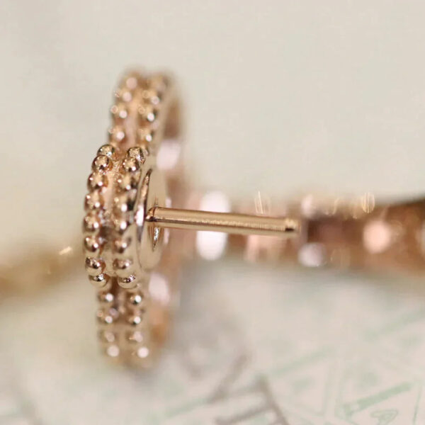 Toxse Vintage Earrings Pink Gold Diamond - Image 5