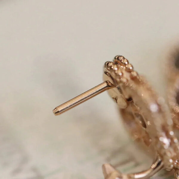 Toxse Vintage Earrings Pink Gold Diamond - Image 6