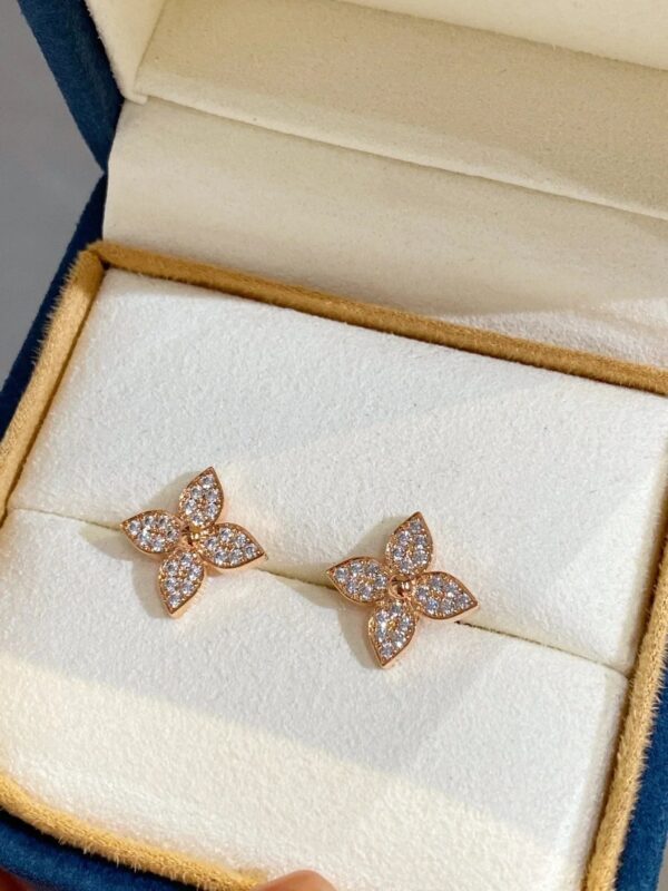 Toxse Star Earrings Pink Gold Diamond - Image 2