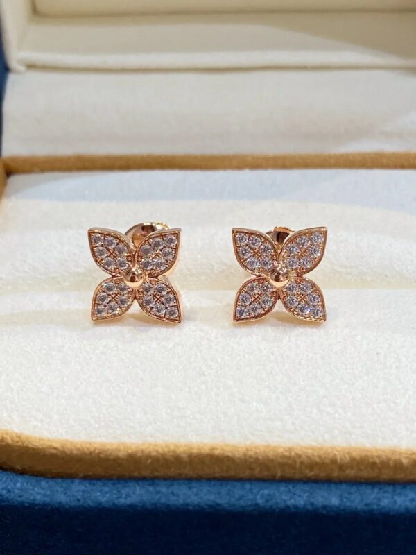 Toxse Star Earrings Pink Gold Diamond - Image 3