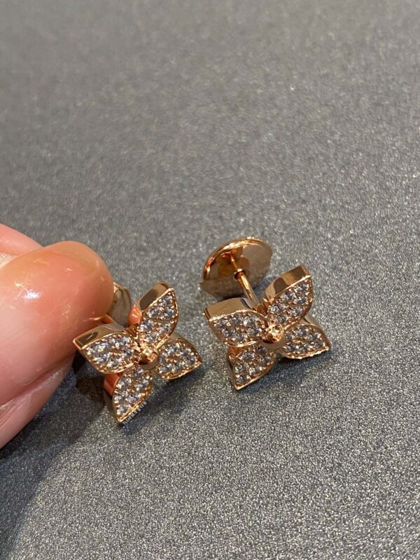 Toxse Star Earrings Pink Gold Diamond - Image 4