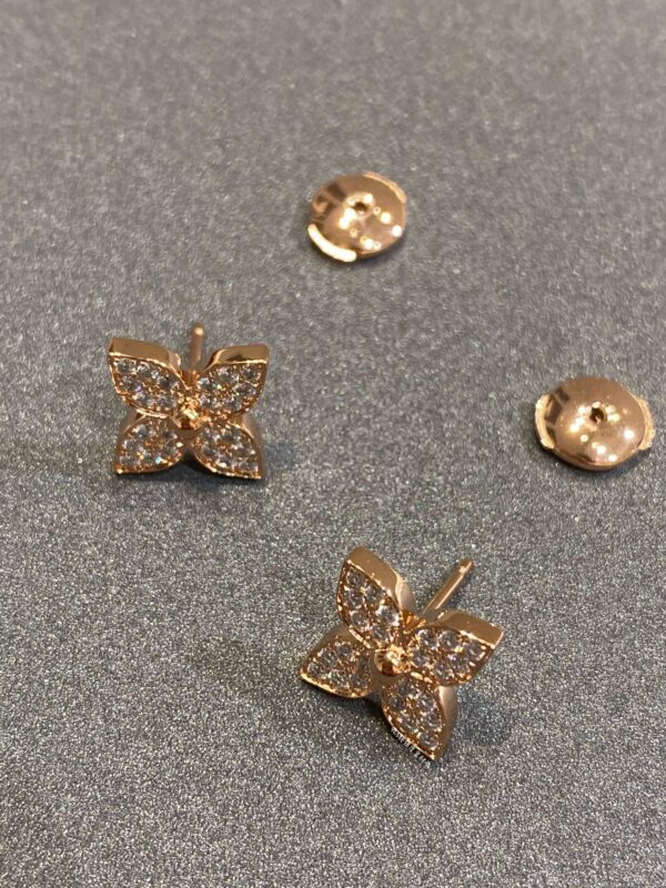 Toxse Star Earrings Pink Gold Diamond - Image 6