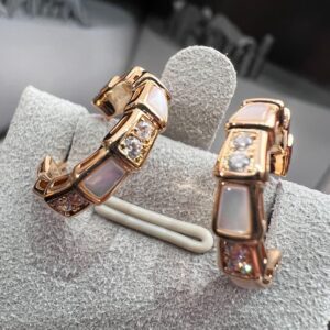 Toxse Serpenti Mop Pink Gold Earrings