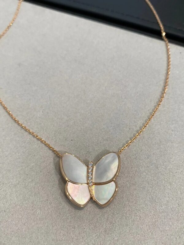 Toxse Butterfly Gold Mop Diamond Necklace - Image 5