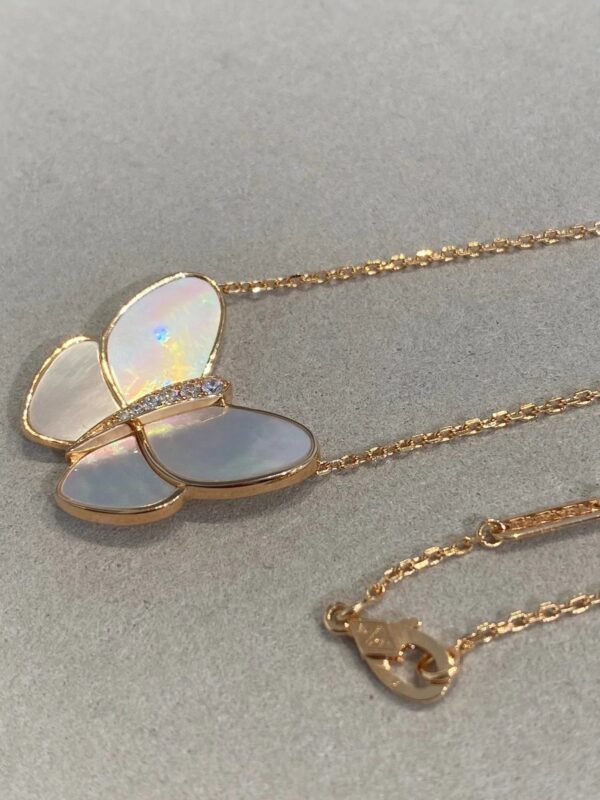 Toxse Butterfly Gold Mop Diamond Necklace - Image 6