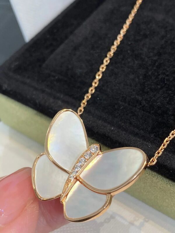 Toxse Butterfly Gold Mop Diamond Necklace - Image 7