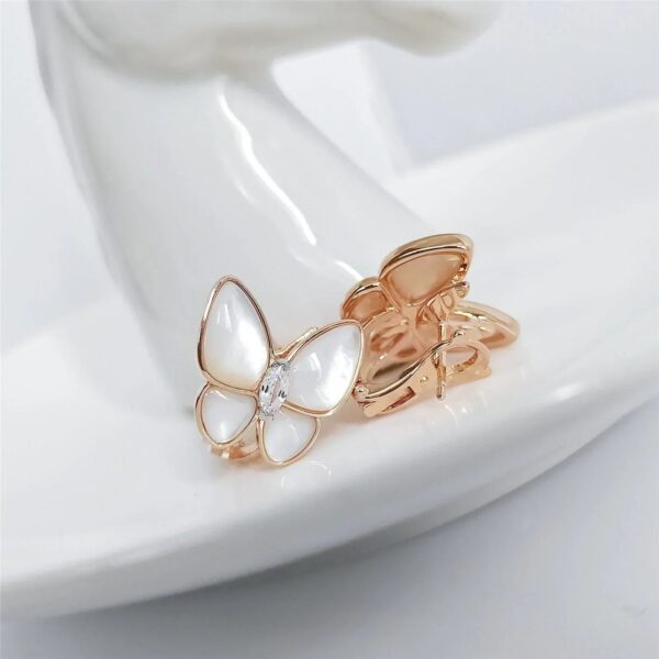Toxse Butterfly Mop Diamond Pink Gold Earrings - Image 8