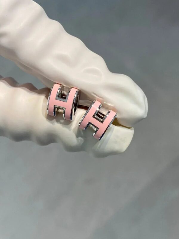 Toxse Mini Pop H Silver Earrings Pink - Image 4
