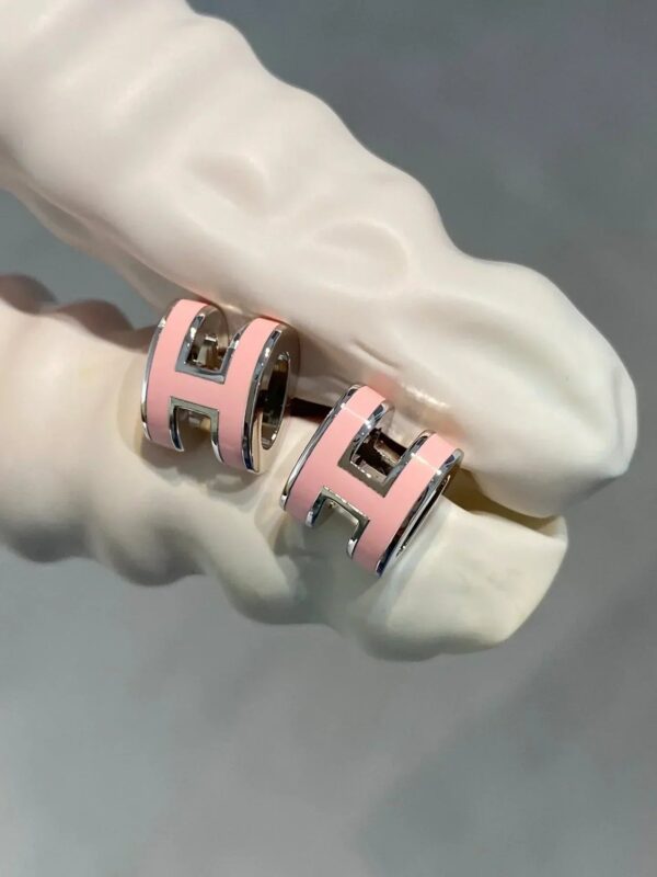 Toxse Mini Pop H Silver Earrings Pink - Image 5