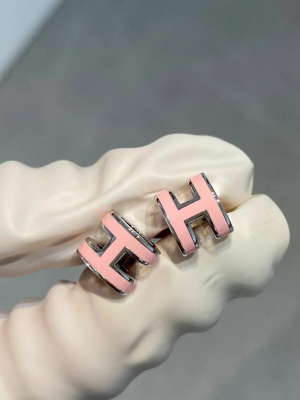 Toxse Mini Pop H Silver Earrings Pink - Image 6