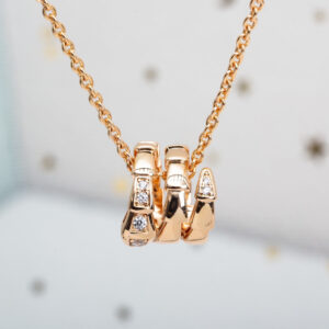 Toxse Serpenti Pink Gold Necklace Diamond