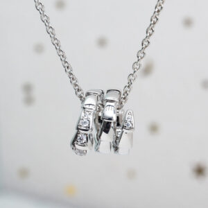 Toxse Serpenti Silver Necklace Diamond