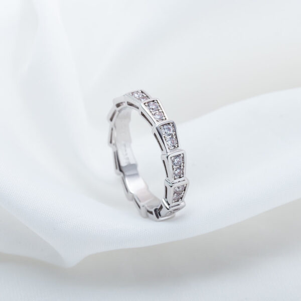 Toxse Serpenti Ring Silver Diamond Paved 3Mm - Image 3