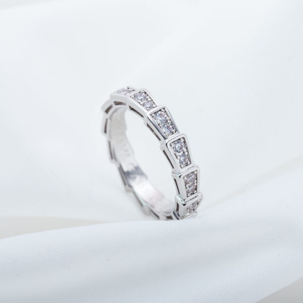 Toxse Serpenti Ring Silver Diamond Paved 3Mm - Image 4