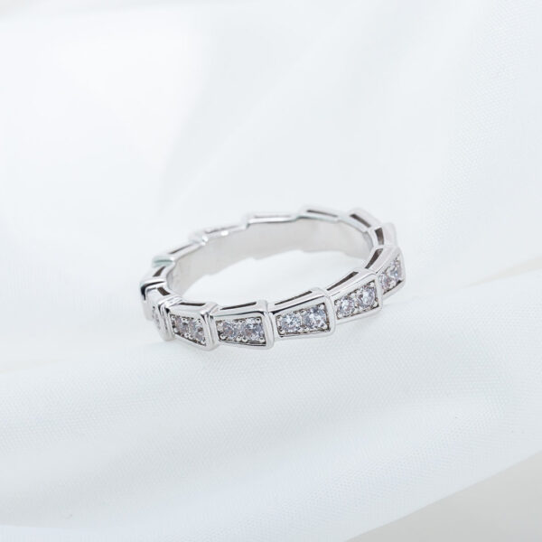 Toxse Serpenti Ring Silver Diamond Paved 3Mm - Image 5