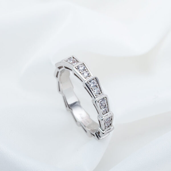 Toxse Serpenti Ring Silver Diamond Paved 3Mm - Image 6