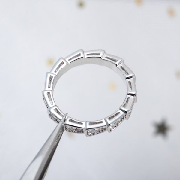 Toxse Serpenti Ring Silver Diamond Paved 3Mm - Image 7