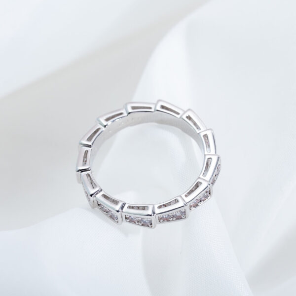 Toxse Serpenti Ring Silver Diamond Paved 3Mm - Image 10