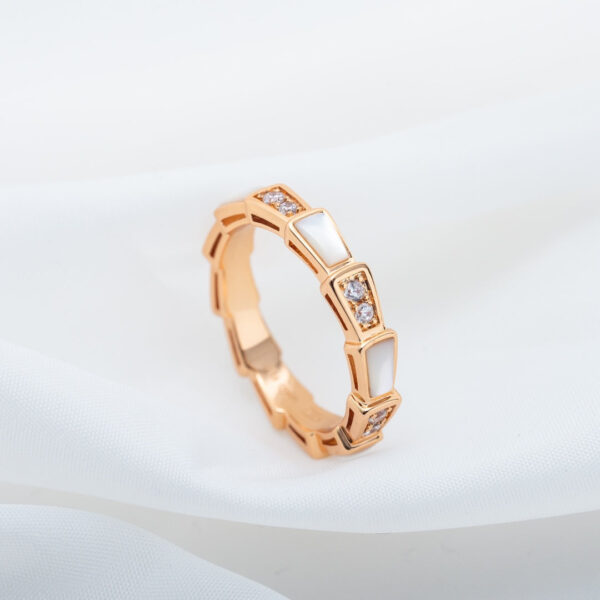 Toxse Serpenti Ring Pink Gold Diamond Mop 3Mm - Image 3