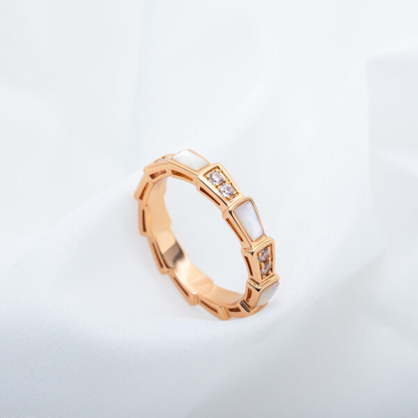 Toxse Serpenti Ring Pink Gold Diamond Mop 3Mm - Image 5