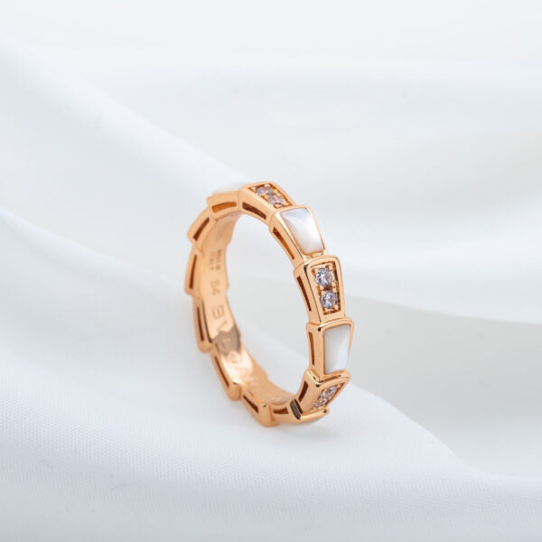 Toxse Serpenti Ring Pink Gold Diamond Mop 3Mm - Image 6