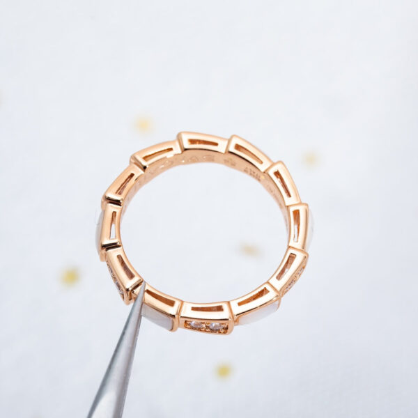 Toxse Serpenti Ring Pink Gold Diamond Mop 3Mm - Image 7