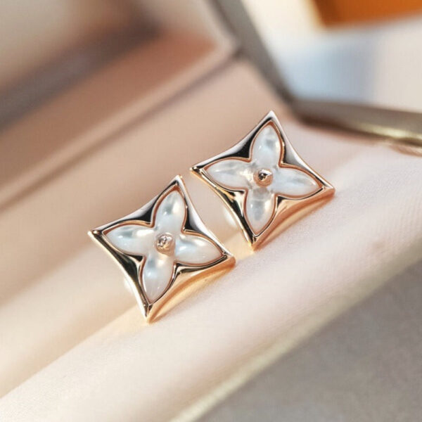 Toxse Star Mop Pink Gold Earrings - Image 2