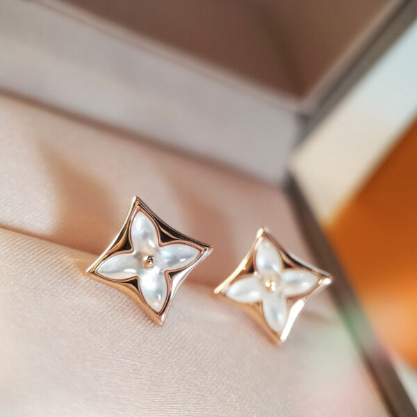 Toxse Star Mop Pink Gold Earrings - Image 3
