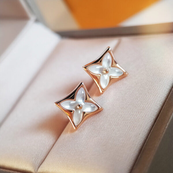 Toxse Star Mop Pink Gold Earrings - Image 4