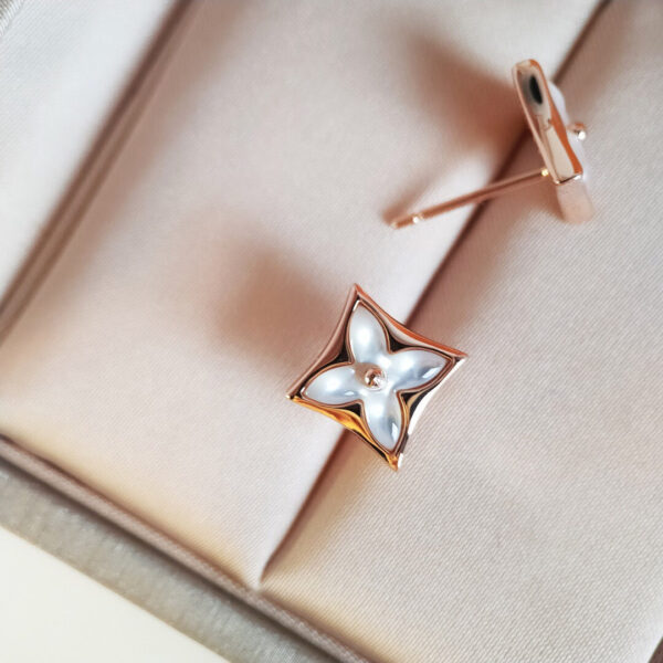 Toxse Star Mop Pink Gold Earrings - Image 8