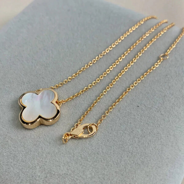 Toxse Pure Clover Pink Gold Mop Necklace - Image 9